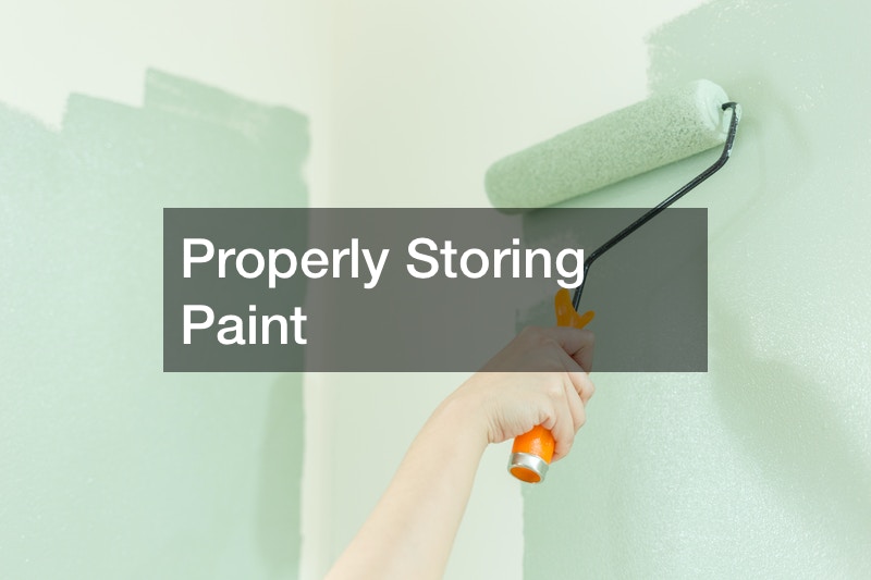Properly Storing Paint