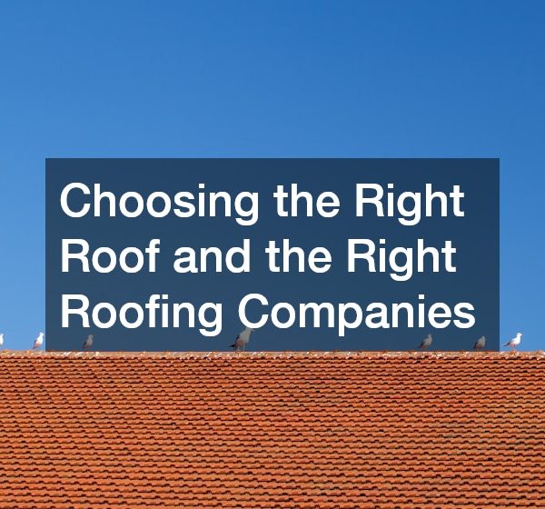 Choosing the Right Roof and the Right Roofing Companies